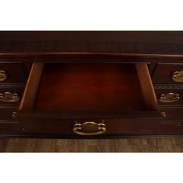 Henredon Chippendale Style Cherry Long Dresser For Sale - Image 10 of 12