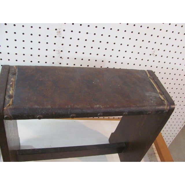 Oak Stool by Lakeside Craft Shops Arts & Crafts Stickley Era 1910 Rare For Sale In Providence - Image 6 of 14