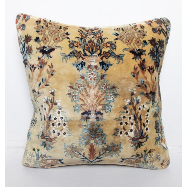 Here i am listing a vintage 100% Handmade double knotted rug pillow cover, made from tribal Floral Wool on Cotton also...