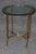 1960s Brass Directoire Style Glass Top End Table For Sale - Image 5 of 8
