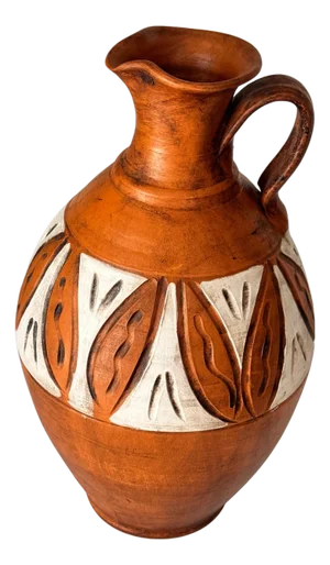 Hand-Painted French Ceramic Jug