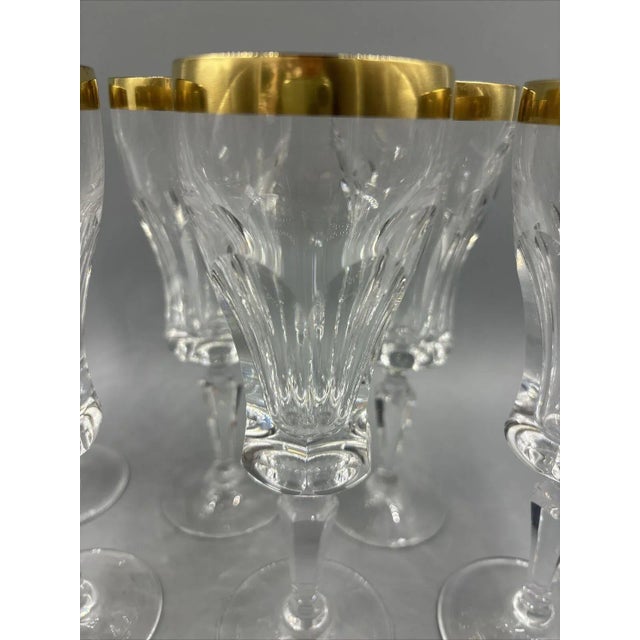 Wine Glasses with 18K Gold Rim by Franz Kaspar for Glashütte, 1950s, Set of 6 For Sale - Image 10 of 12