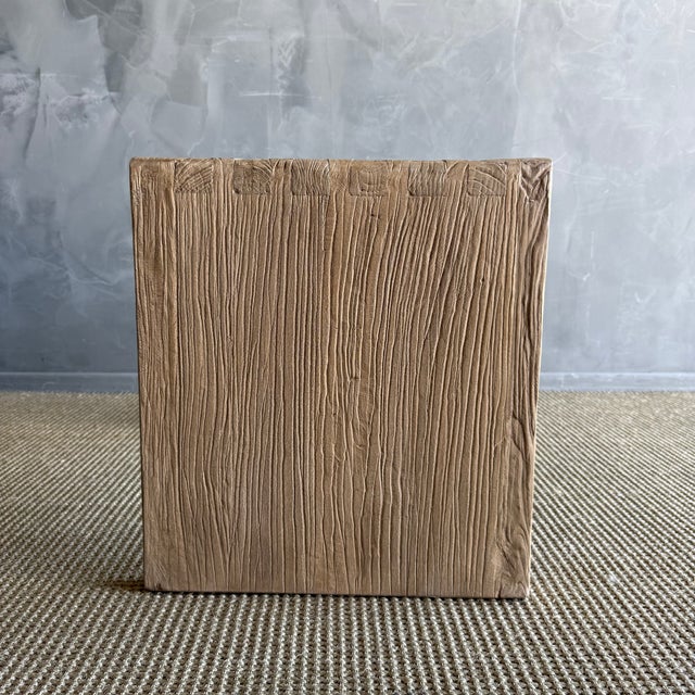 2020s Reclaimed Waterfall Table 27" For Sale - Image 5 of 9