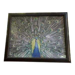 Late 20th Century Peacock Art Print - Framed