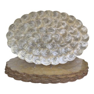 1990s Capiz Shell Oval Placemats - Set of 12 For Sale