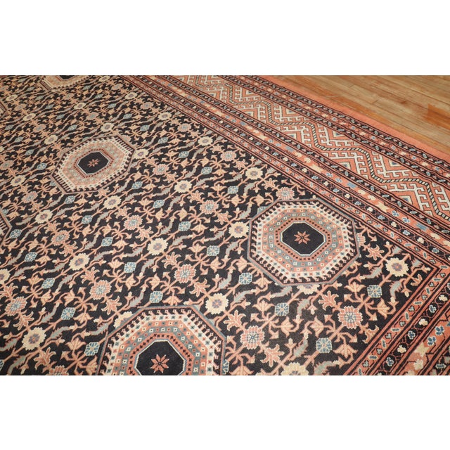 3rd quarter of the 20th Century large room size Samarkand East Tiurkestan Rug rug no. j3320 size 11' x 14' 7" (335 x 445...