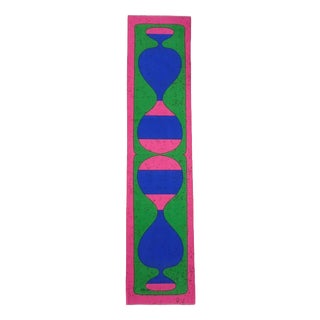 Mid-Century Modern German Pop Art Screen-Printed Wall Hanging by Traute Sänger, 1970s For Sale