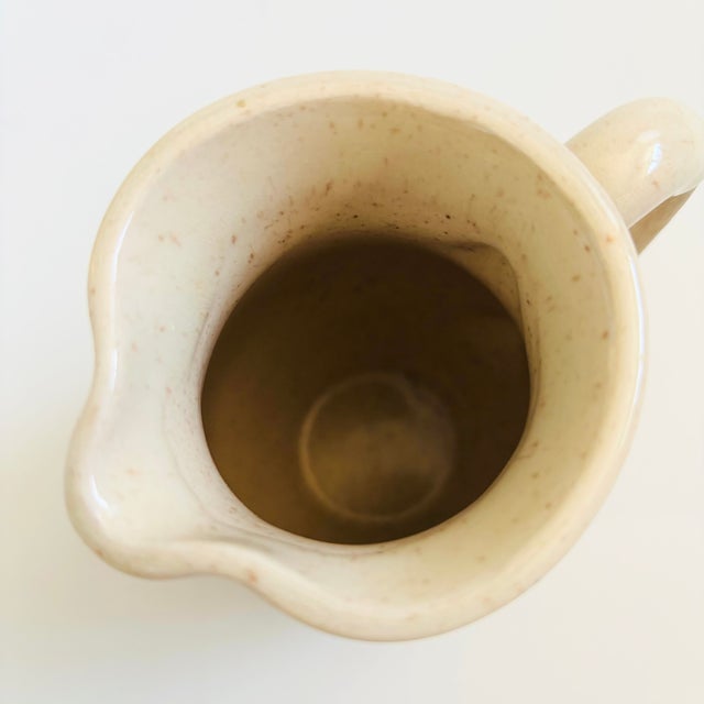 Mid 20th Century Nemadji Pottery Pitcher - Orange Swirls For Sale - Image 5 of 8