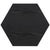 Danez Hexagon Cane Accent Table in Black / Natural For Sale In Philadelphia - Image 6 of 9