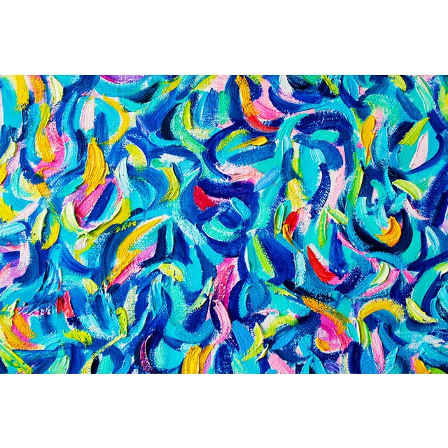 2020s Artist Andrei Sitsko "Evening Reflection. Lago Di Garda. Italy." Modern Original Painting For Sale - Image 5 of 10