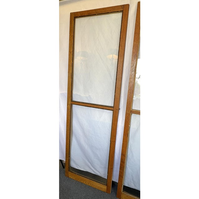 Vintage Architectural Salvage Oak and Glass Doors- Set of 3 For Sale - Image 14 of 18