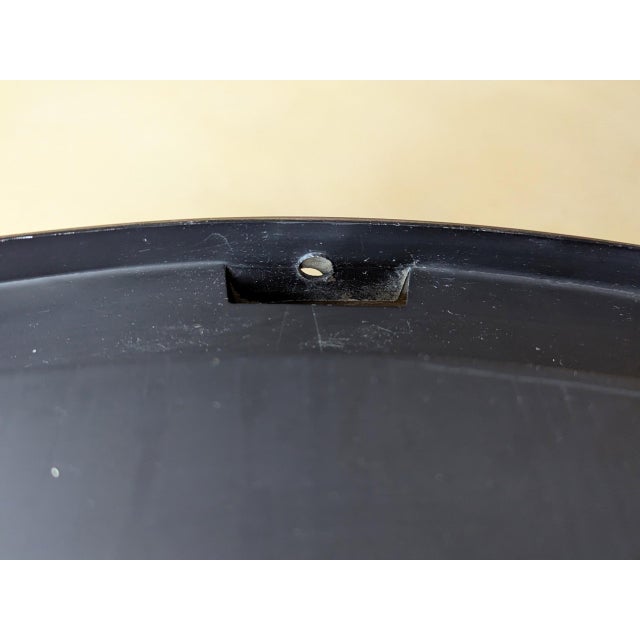 Black Large Italian Brass Wall Mirror, 1970s For Sale - Image 8 of 14