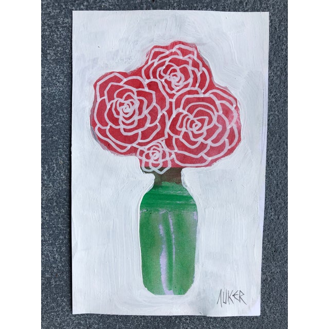 Cassandra Auker Contemporary Small Painting on Paper For Sale - Image 4 of 4