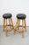 French Rattan and Bamboo Bar Stool, 1950s, in Very Good conditions. Designed 1950 to 1959