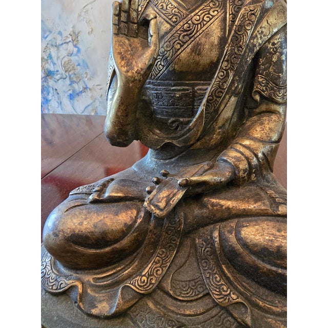 1940s Vintage Asian Deity Figure For Sale - Image 12 of 12