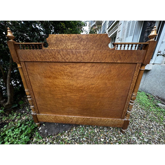 Louis Philippe Style Bed in Burr Wood, 1800s For Sale - Image 16 of 18