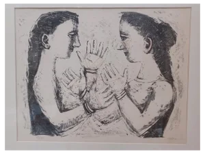 Massimo Campigli, Gioco con il filo, 1952, Lithograph