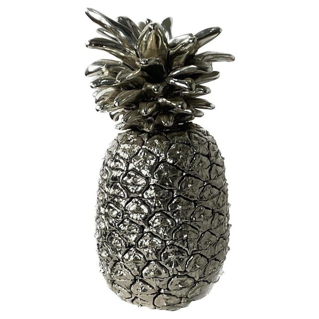 Large Italian Silver Laminated Pineapple, 1970s For Sale - Image 14 of 14