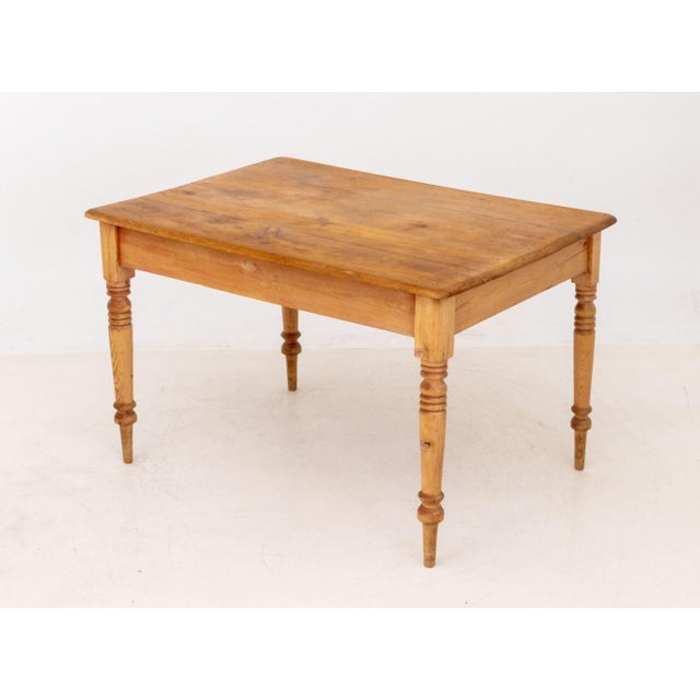 Brown American Pine Work Table For Sale - Image 8 of 8