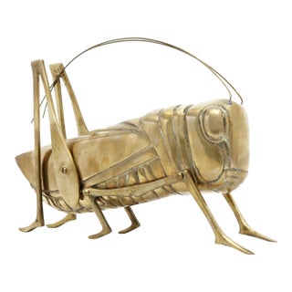 Large Vintage Brass Grasshopper For Sale