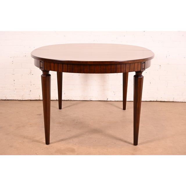 Henredon French Regency Louis XVI Mahogany Extension Dining Table, Newly Refinished For Sale - Image 17 of 18