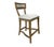 Farmhouse Carvell Bar Stool - White Cowhide / Oak Frame For Sale - Image 3 of 3