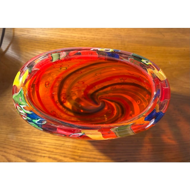 1970s Murano Millefiori Glass Vase For Sale - Image 5 of 6