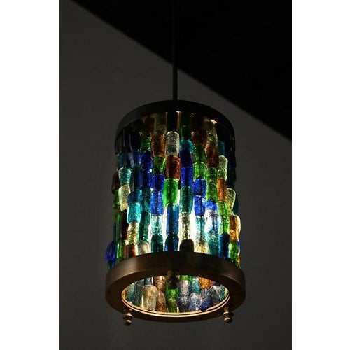 Vintage Pendant Light in Brass For Sale - Image 3 of 11