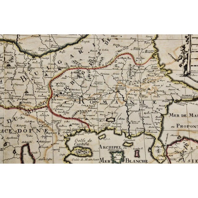 Hungary & Eastern Europe: A Large 17th C. Hand-Colored Map by Sanson & Jaillot, 1692 For Sale In San Francisco - Image 6 of 12