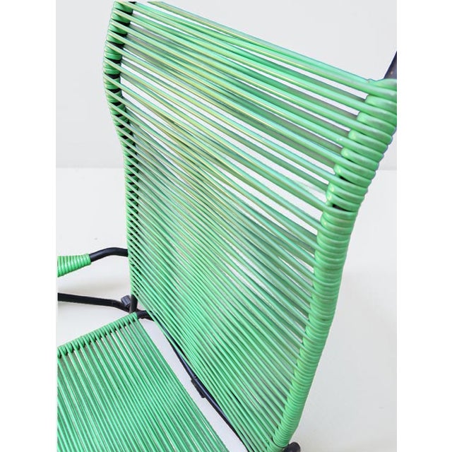 1960s Italian Spaghetti Corded Reclining Deckchair with Ottoman, 1960s For Sale - Image 5 of 8