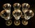 Mid 20th Century Mid 20th Century Gold Trim Optical Paneled Goblets - Set of Six For Sale - Image 5 of 12
