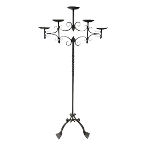 Floor Candleholder in Wrought Iron