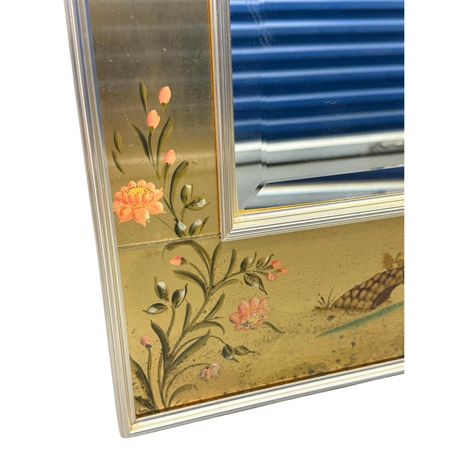 Vintage Labarge Chinoiserie Mirror Signed and Dated For Sale - Image 9 of 12