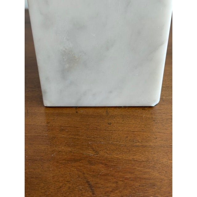 Von Nessen White Marble Block Table Lamp For Sale In San Diego - Image 6 of 6