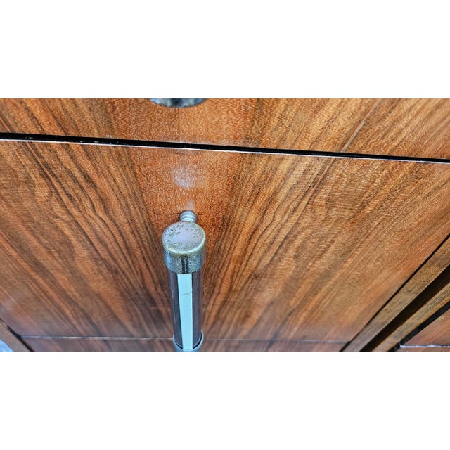 Art Deco Bedside Cabinets in Walnut, 1930s, Set of 2 For Sale - Image 3 of 8