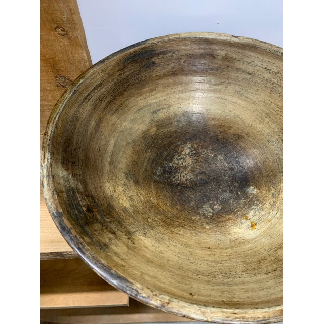 Large Antique Earthenware Bowl For Sale - Image 4 of 11