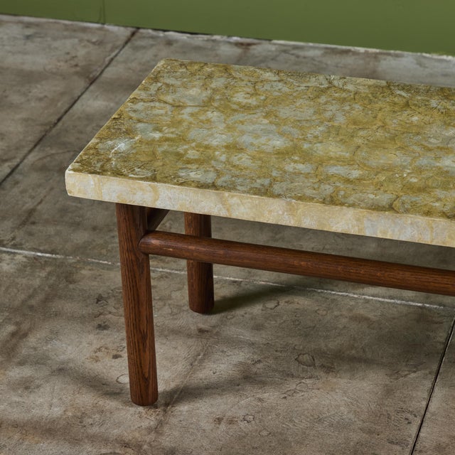 t.h Robsjohn Gibbings Capiz Shell Coffee Table for Widdicomb For Sale - Image 10 of 12