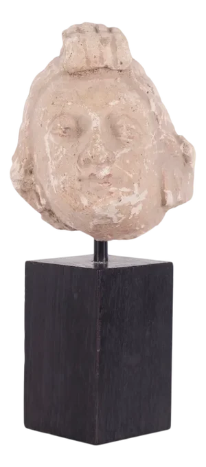 Head of a Steward in Stucco, 1800s, Stone