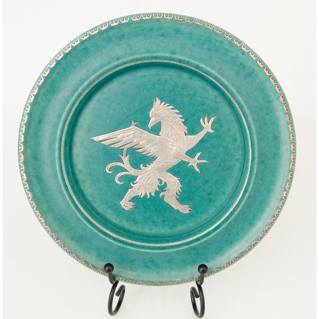 Mid-Century Modern Argenta Plate by Wilhelm Kåge for Gustavsberg, Sweden, 1940s For Sale - Image 3 of 3