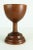 A fine antique goblet/raised cup Hand turned and carved from a single piece of fruit or hard wood With wide shallow bowl...