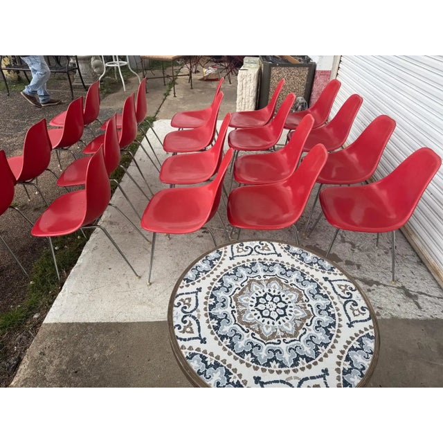 Burke Late 20th Century Attributed to Eames Fiberglass Shell Chairs Burke For Sale - Image 4 of 6