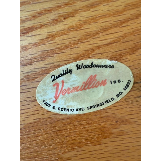 Vintage Mid Century Oak Ice Bucket Made by Vermillion For Sale - Image 9 of 11