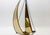 Metal Vintage Mid-Century Modern Brass Sailboat Sculpture on Natural Stone Base For Sale - Image 7 of 8