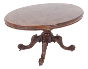 Victorian Walnut Loo Table, 1850s