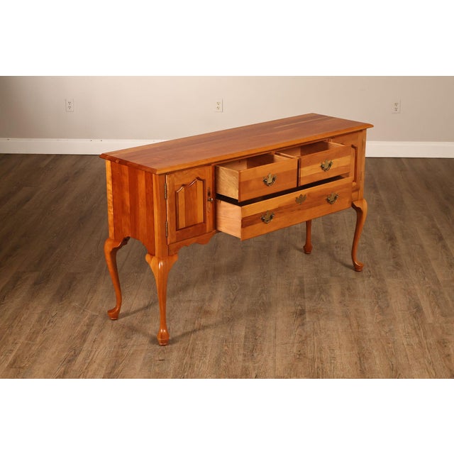 Queen Anne Nathan Hale Natural Finish Solid Cherry Sideboard For Sale - Image 3 of 18