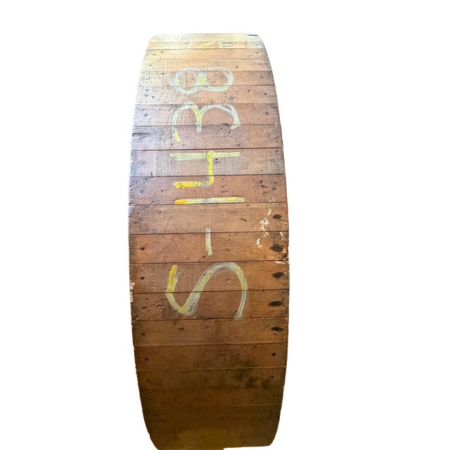 American Large Antique, Industrial Factory Wooden Foundry Form, Wheel For Sale - Image 3 of 3
