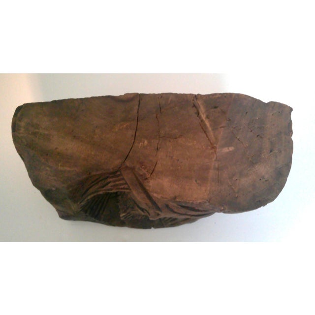 Brown Hand-Carved Head of Jesus Christ Tree Head Bust Artistic Brutalist For Sale - Image 8 of 11