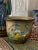 Late 20th Century Vintage Chinoiserie Ceramic Painted Cachepot With Peacocks Birds Pattern For Sale - Image 5 of 10