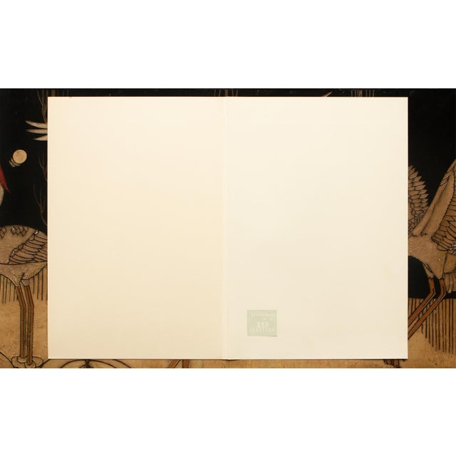 Teal 1964 After Kiyonaga "By the Side of a Pond Where Iris Flowers Bloom", Full-Color Print From Japan For Sale - Image 8 of 12