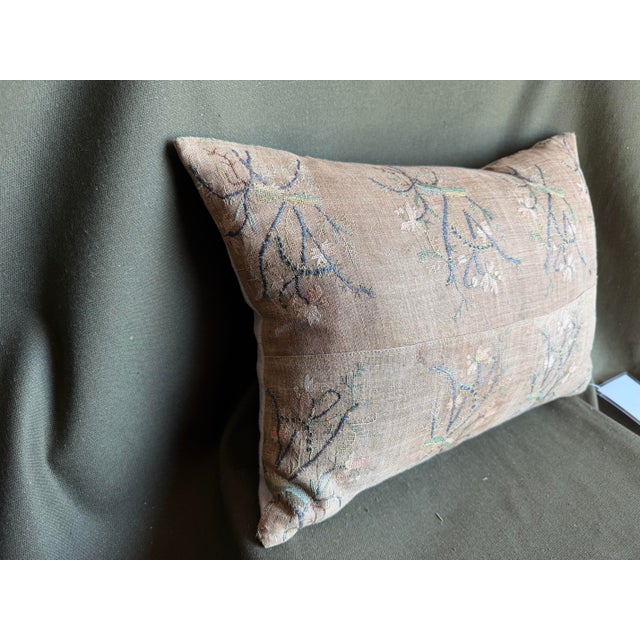 17th Century Persian Isfahan Metallic Embroidery Pillow For Sale - Image 4 of 7